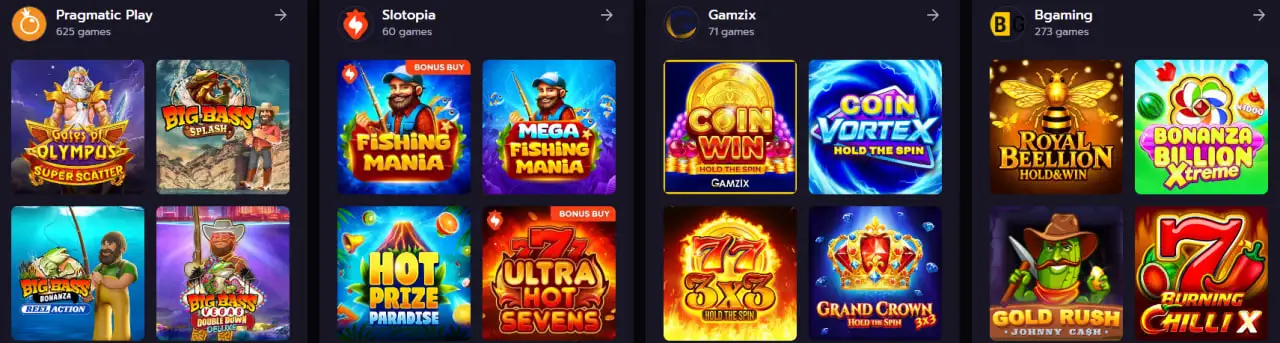 valter casino providers